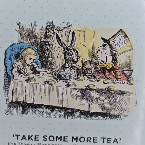 Alice in Wonderland tea tin NWOT VINTAGE LOOK TIN - Picture 1 of 12